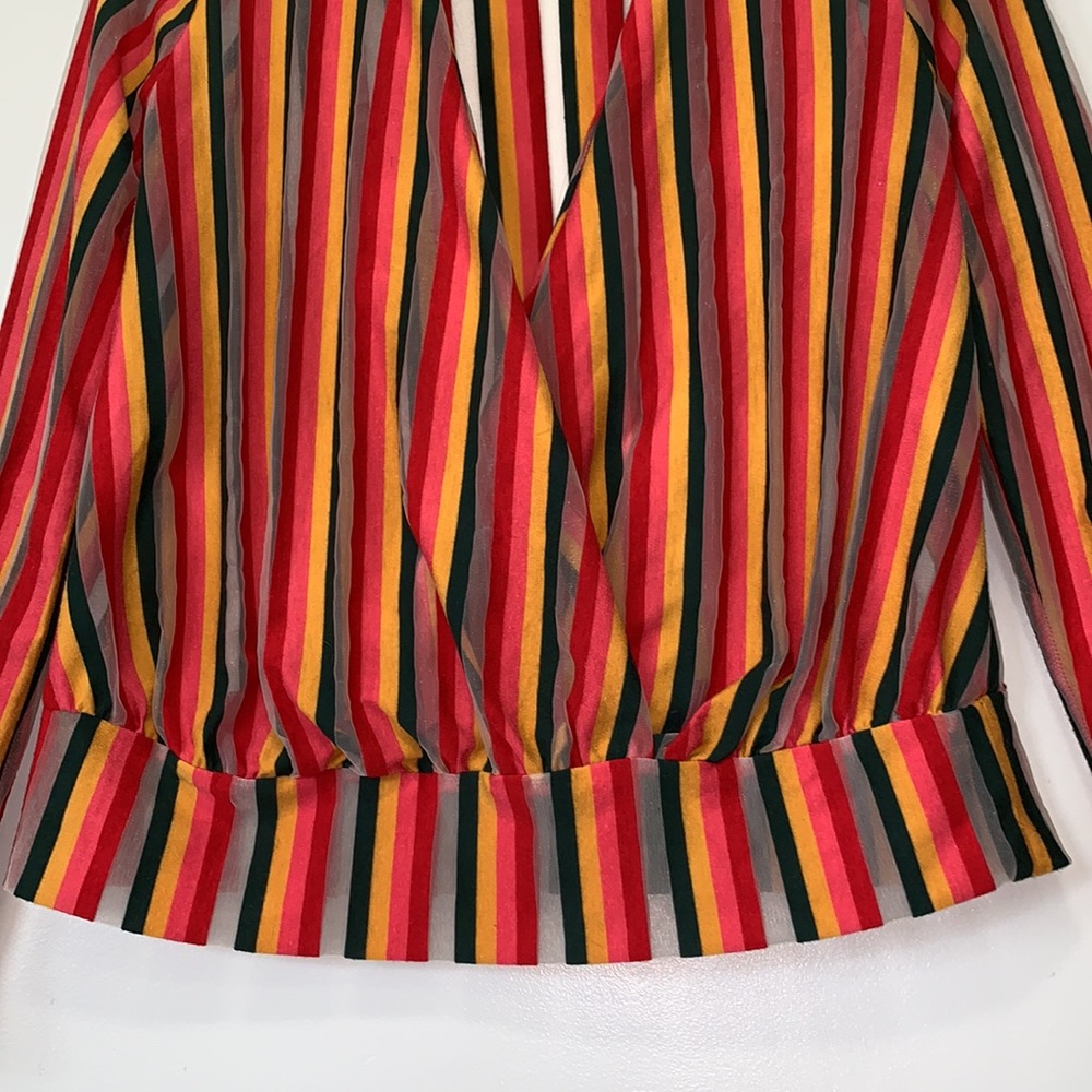 ZARA deep V faux wrap shirt - Picture 4 of 8